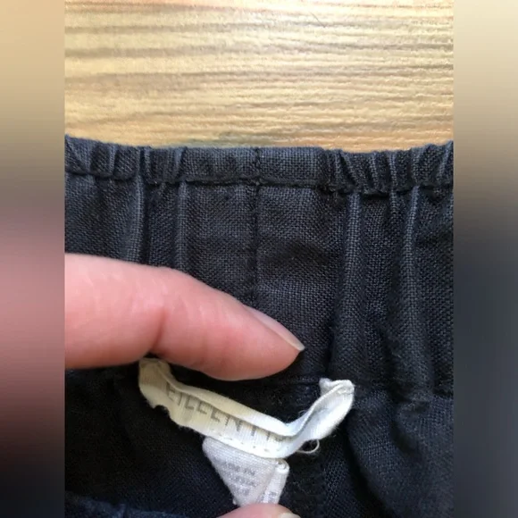 Eileen Fisher Black Crop Lantern Pants - Picture 4 of 5